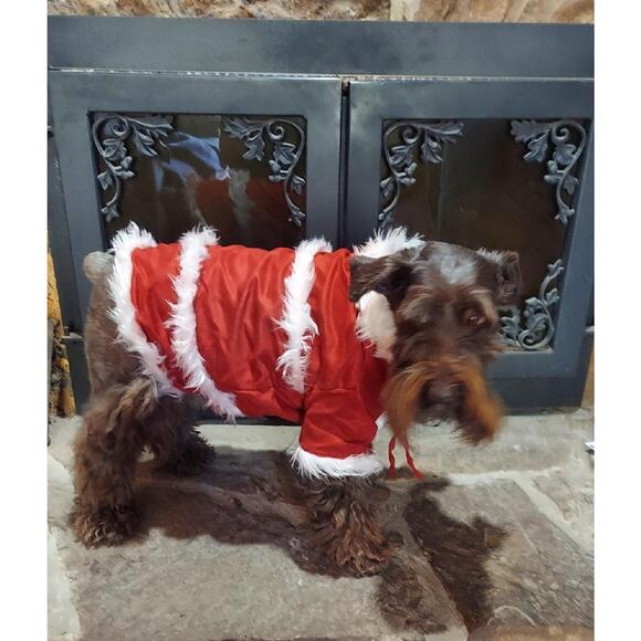NWT Christmas Red Santa Dog Jacket Size Medium 12"-14" Dogs - Picture 3 of 3